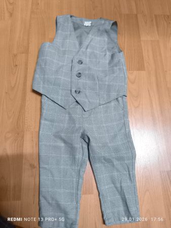 H&M Festlicher Baby Anzug, Weste & Hose, Gr. 80, Top Zust...