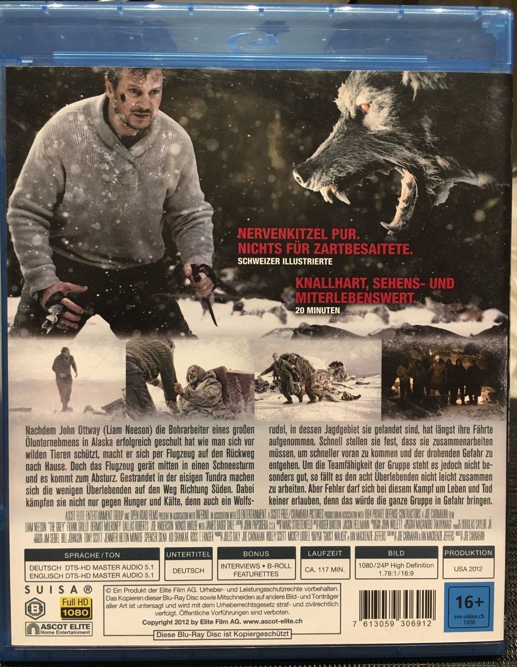 Alle DVDs: THE GREY - Unter Wölfen mit Liam Neeson – Gebraucht aus Langnau am Albis von Rodland 1