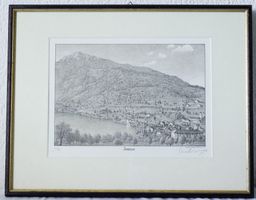 Paul Wyss Orig. Grafik "Immensee" Rarität 3/120 + Lebenslauf