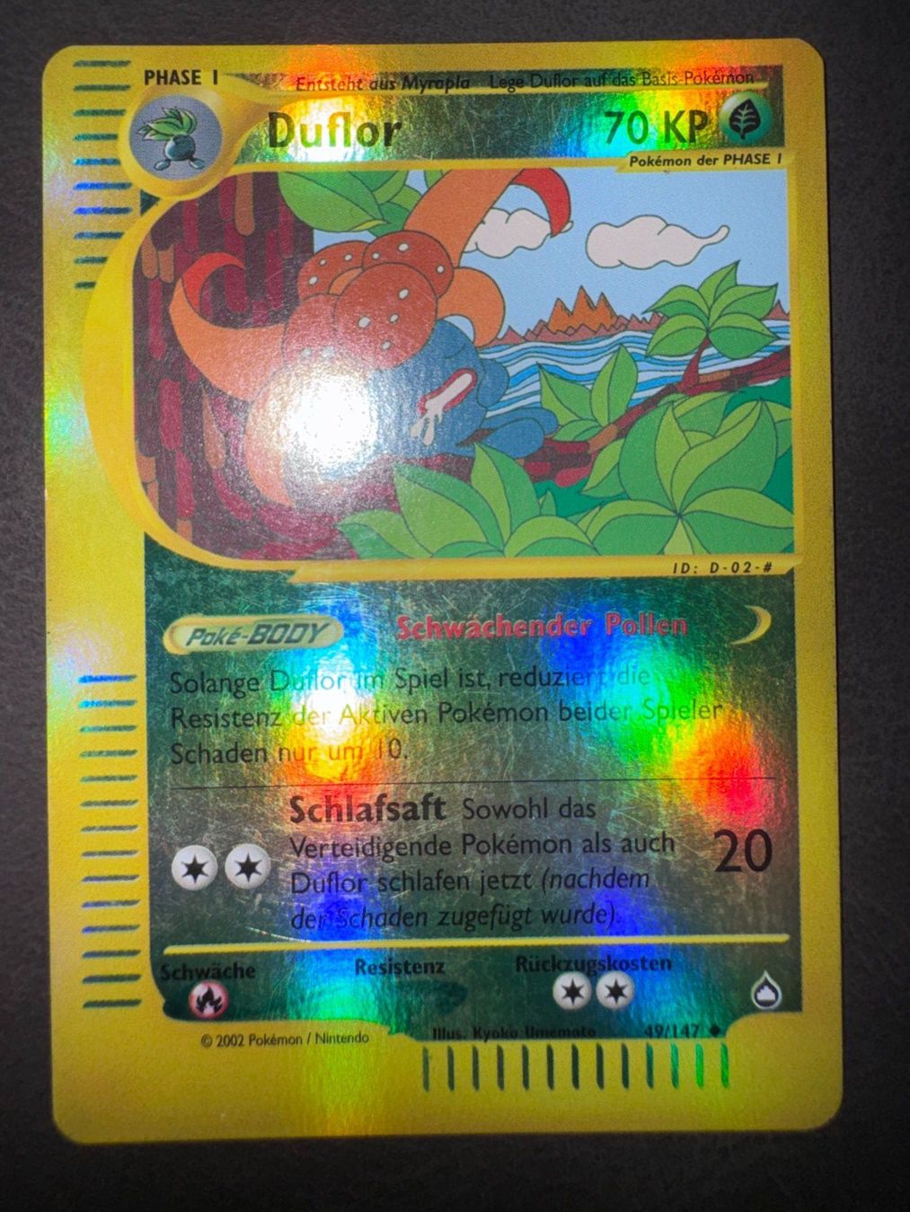 Pokémon Cartes à collectionner: Pokemon Duflor Reverse Holo 49/147 - Aquapolis - DE – D'occasion à Erstfeld par PokeSandero