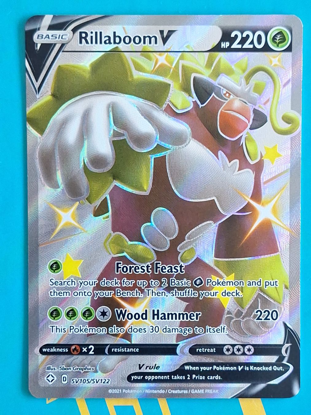 Pokémon Carte collezionabili: Shiny Rillaboom V - #13 – Usato da Altstätten SG venduto da GGsGameshop