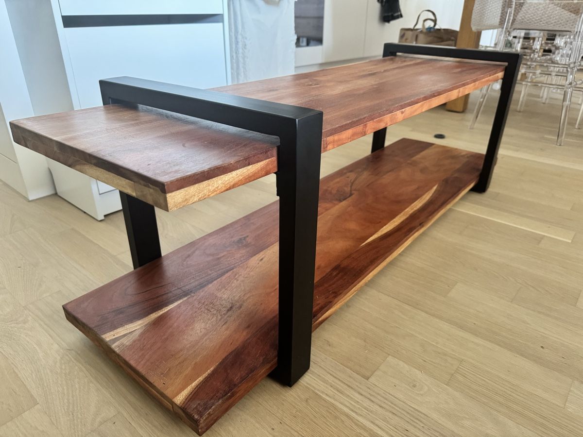 TV Möbel: Acacia wood TV table / console – Gebraucht aus Dübendorf von ClaraS. 2