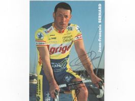 Autogrammkarte von Ex-Radrennfahrer Jean-François Bernard FR