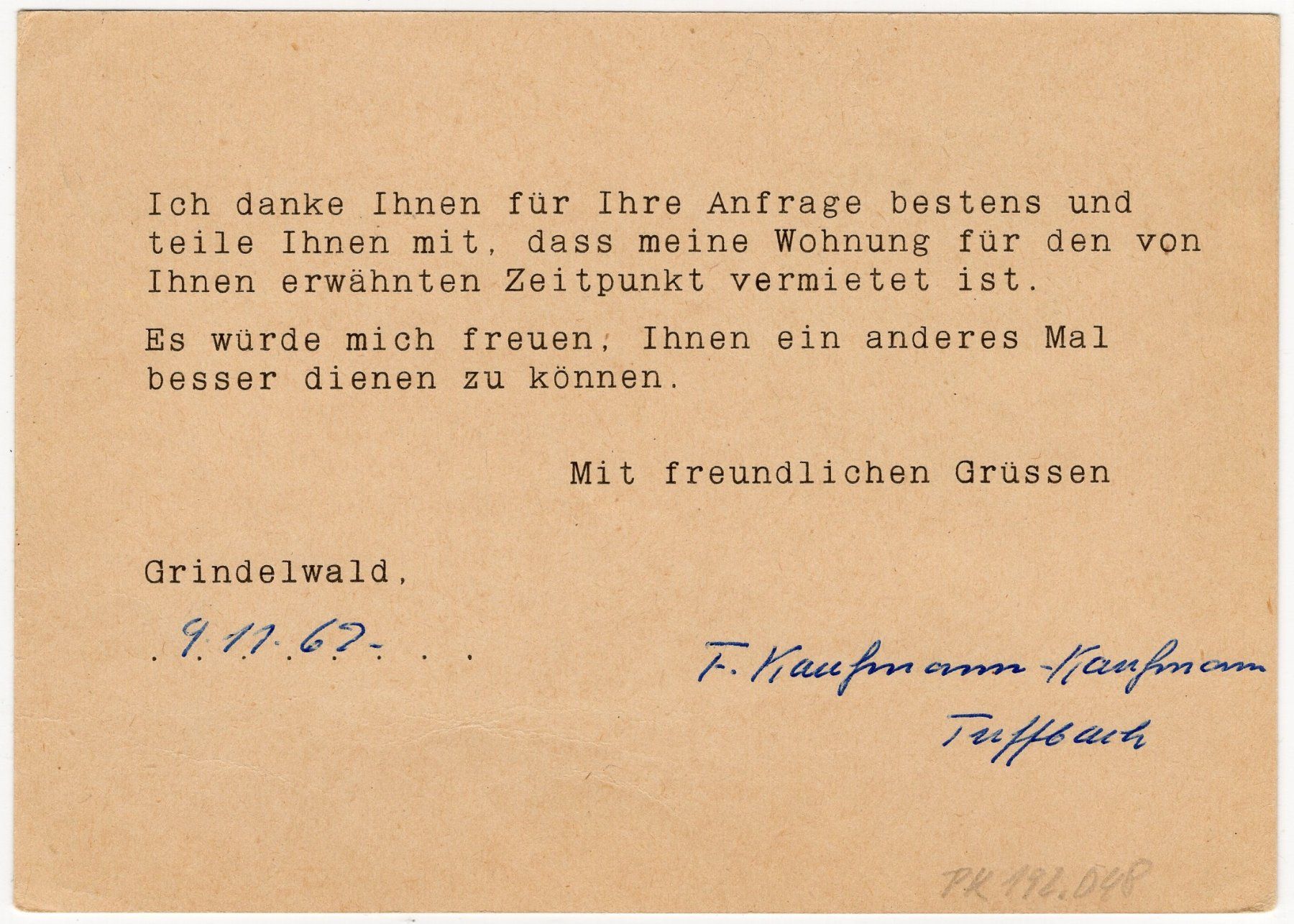 Tutti i francobolli: GRINDELWALD Bildpostkarte mit Stempel GRINDELWALD – Usato da Eglisau venduto da Chperfins 1