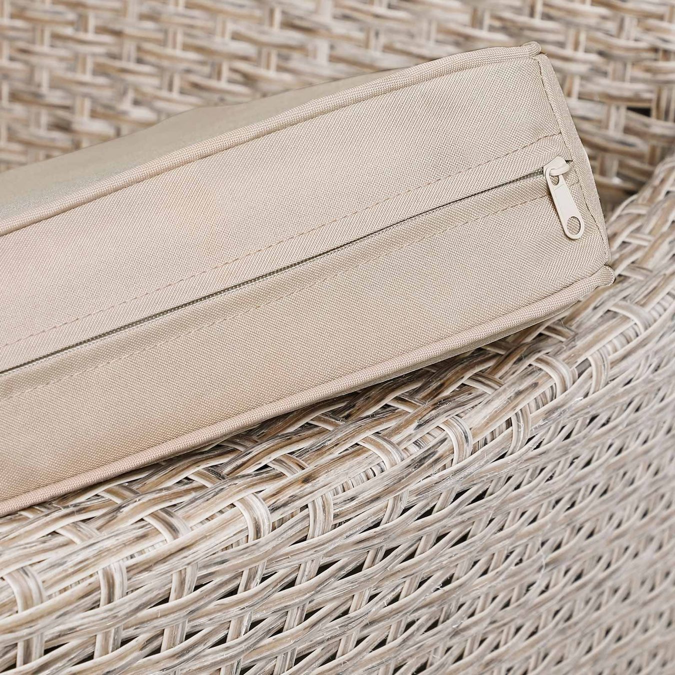 Set di tavolo e panche: Polyrattan Sitzgruppe 9 teilig - Beige – Nuovo e nell'imballaggio originale da Winterthur venduto da aredo 3