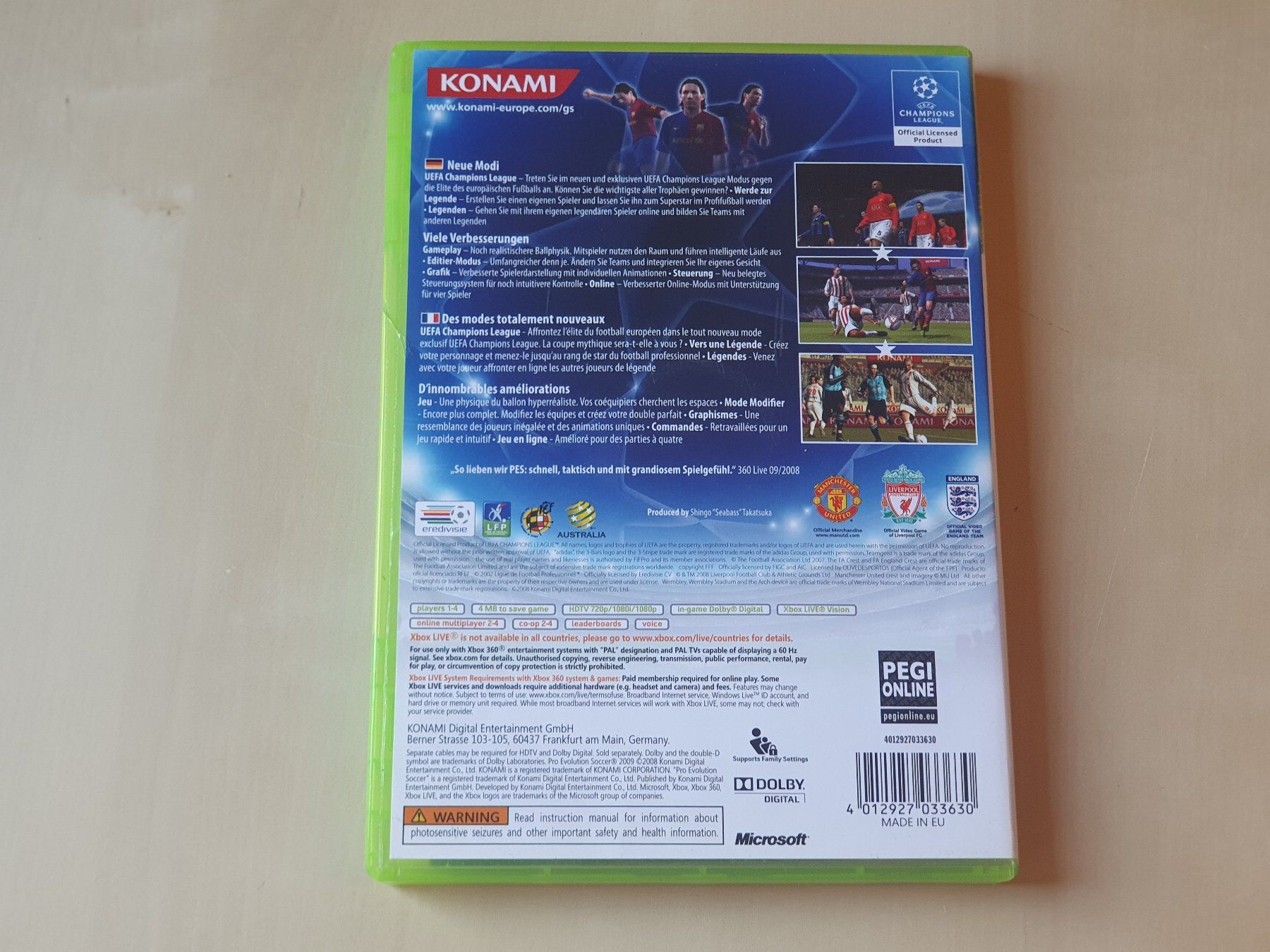 Microsoft Jeux: Pro Evolution Soccer 2009 PES – D'occasion à Stansstad par collectorsshop 1