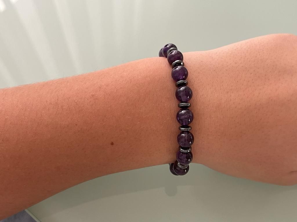 Bracciali & Braccialetti: Amethyst Armband mit hematit – Nuovo (secondo la descrizione) da Wittenbach venduto da Heissenberg81 1