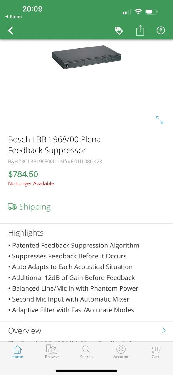 Bosch Alle Werkzeuge: Bosch Plena Feedback Suppressor LBB1968/00 schwarz – Gebraucht aus Kilchberg ZH von bionicdog 5