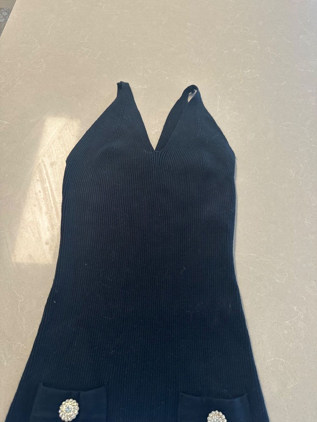 Vestiti: Figurbetontes Strickkleid Schwarz – Usato da Weggis venduto da _GMA9 1