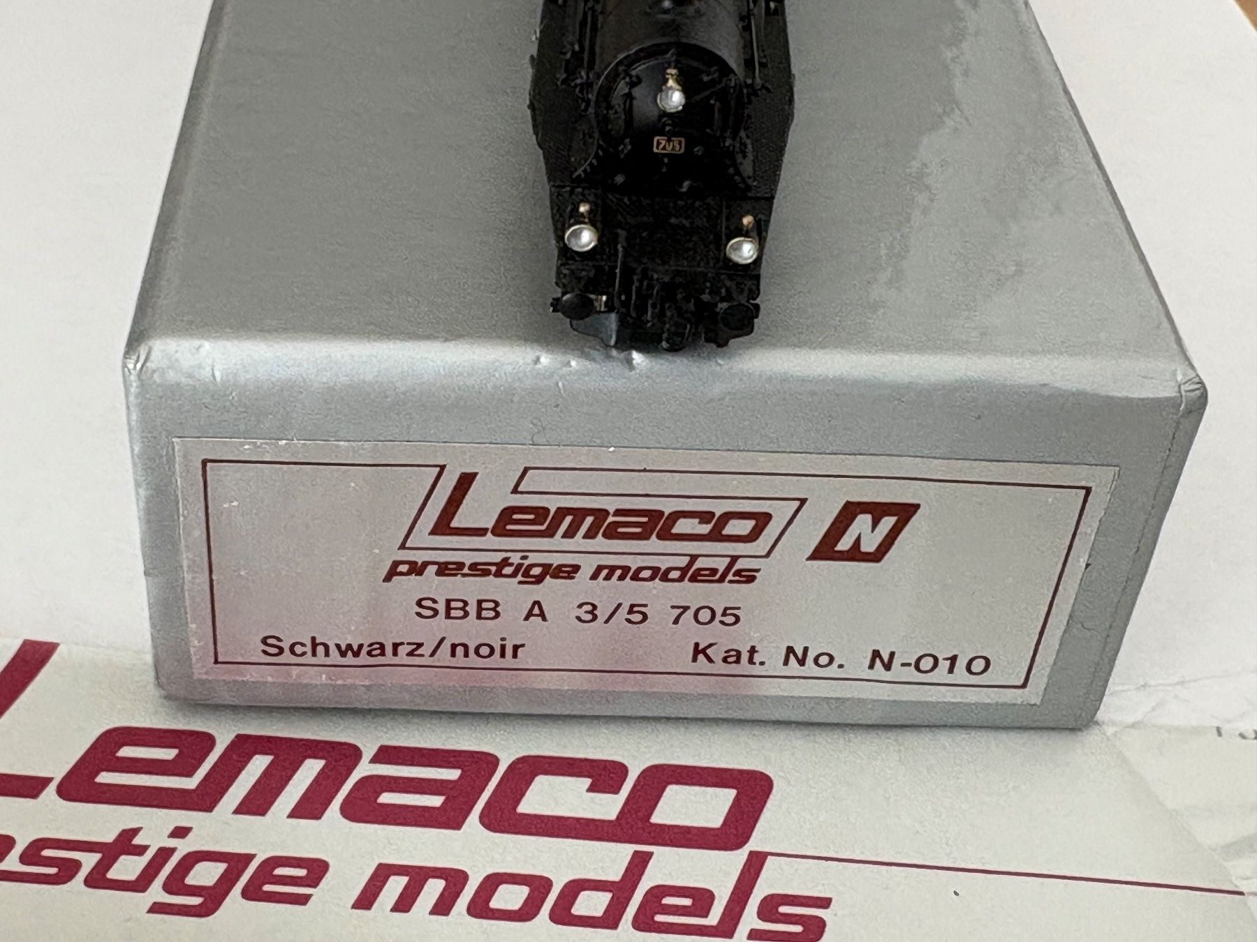 Lemaco Modellini di ferrovie: Lemaco N 010 Dampflok A 3/5 SBB 705 – Nuovo (secondo la descrizione) da Hauterive NE venduto da eriamch 5