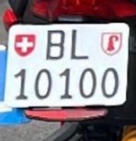 Motorrad Kontrollschild BL 10100