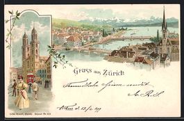 Litho Zürich, Gesamtansicht, Passanten 