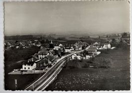 Echallens - Belle vue aérienne vers 1950