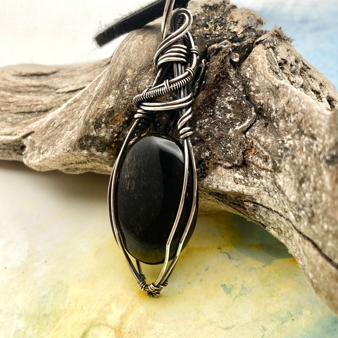 Catenine: Obsidian Silber Anhänger – Nuovo (secondo la descrizione) da Solothurn venduto da Kiki_Di 1