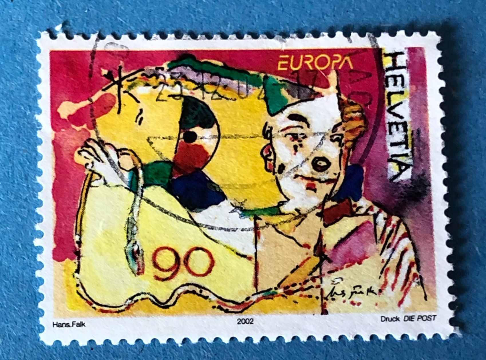 Tutti i francobolli: Nr. 1052 Clown mit Requisiten GESTEMPELT 2002    – Usato da Aarau venduto da Billa007