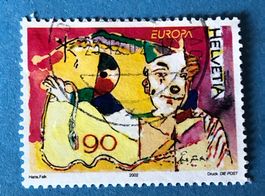 Nr. 1052 Clown mit Requisiten GESTEMPELT 2002   