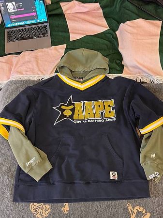 AAPE BY *A BATHING APE® logo print hoodie