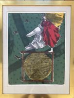 Lithografie „Holy Honeycomb“ von Max Hunziker