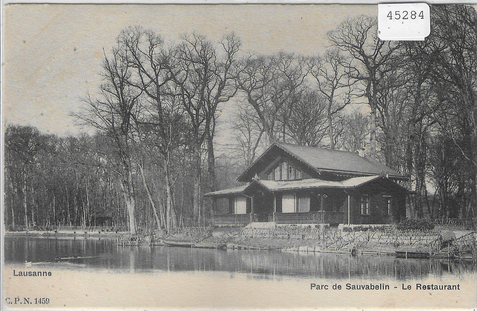 Cartoline postali: Lausanne - Parc de Sauvabelin - Le Restaurant – Usato da Ettingen venduto da Kartenplanet