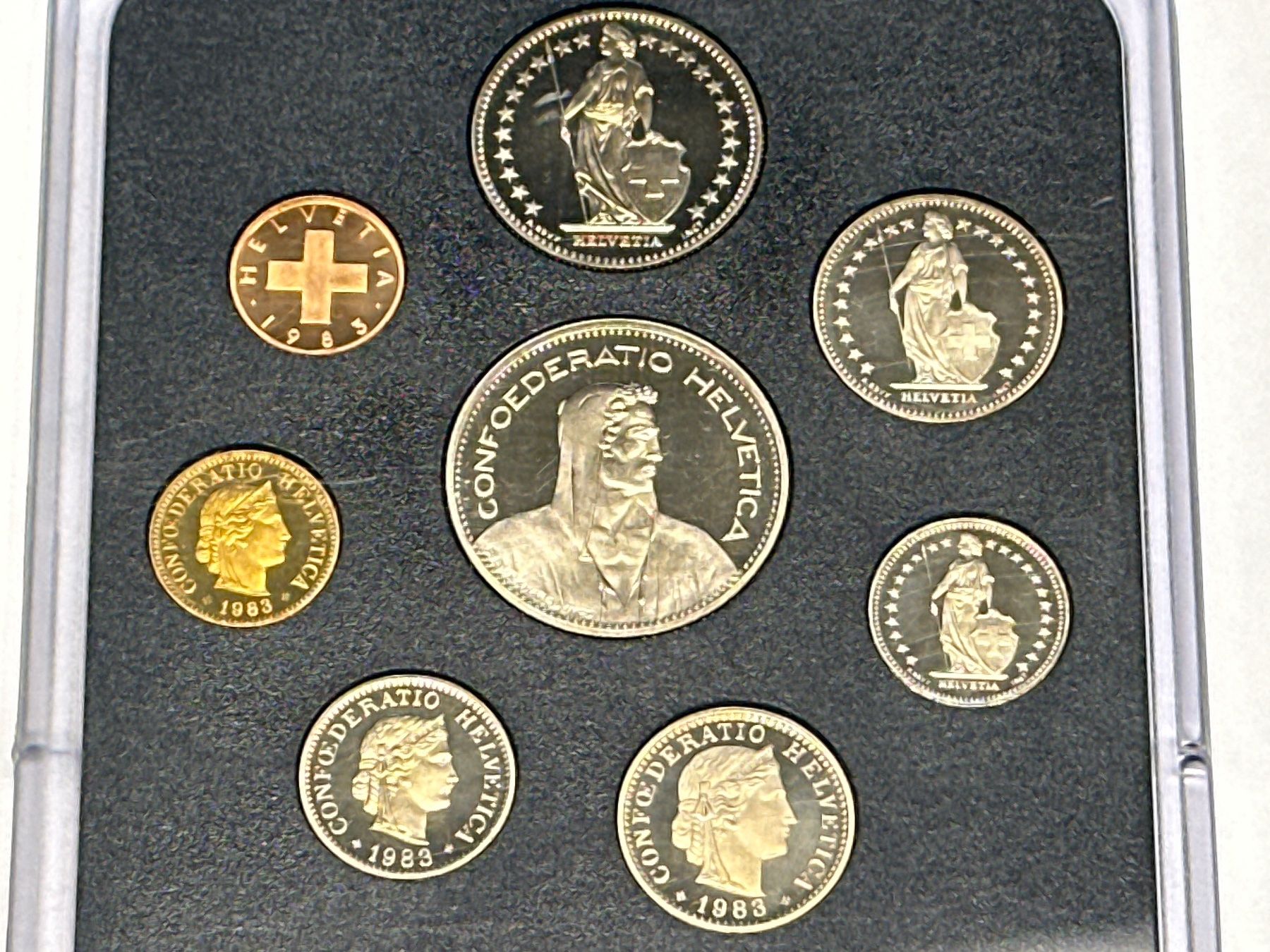 Alle Münzen: Schweizer Münzsatz Stgl. 1983 – Neu (gemäss Beschreibung) aus Herisau von herau 1