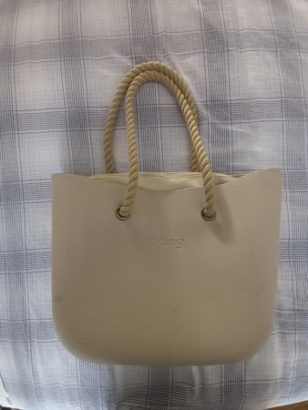 Sac à main O bag beige avec anses cordes état correct
