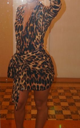 Rat and Boa Leopard Cheetah Mini Dress