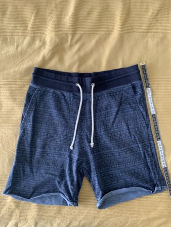 Shorts, kurze Hose, marineblau mit Muster, Herren S