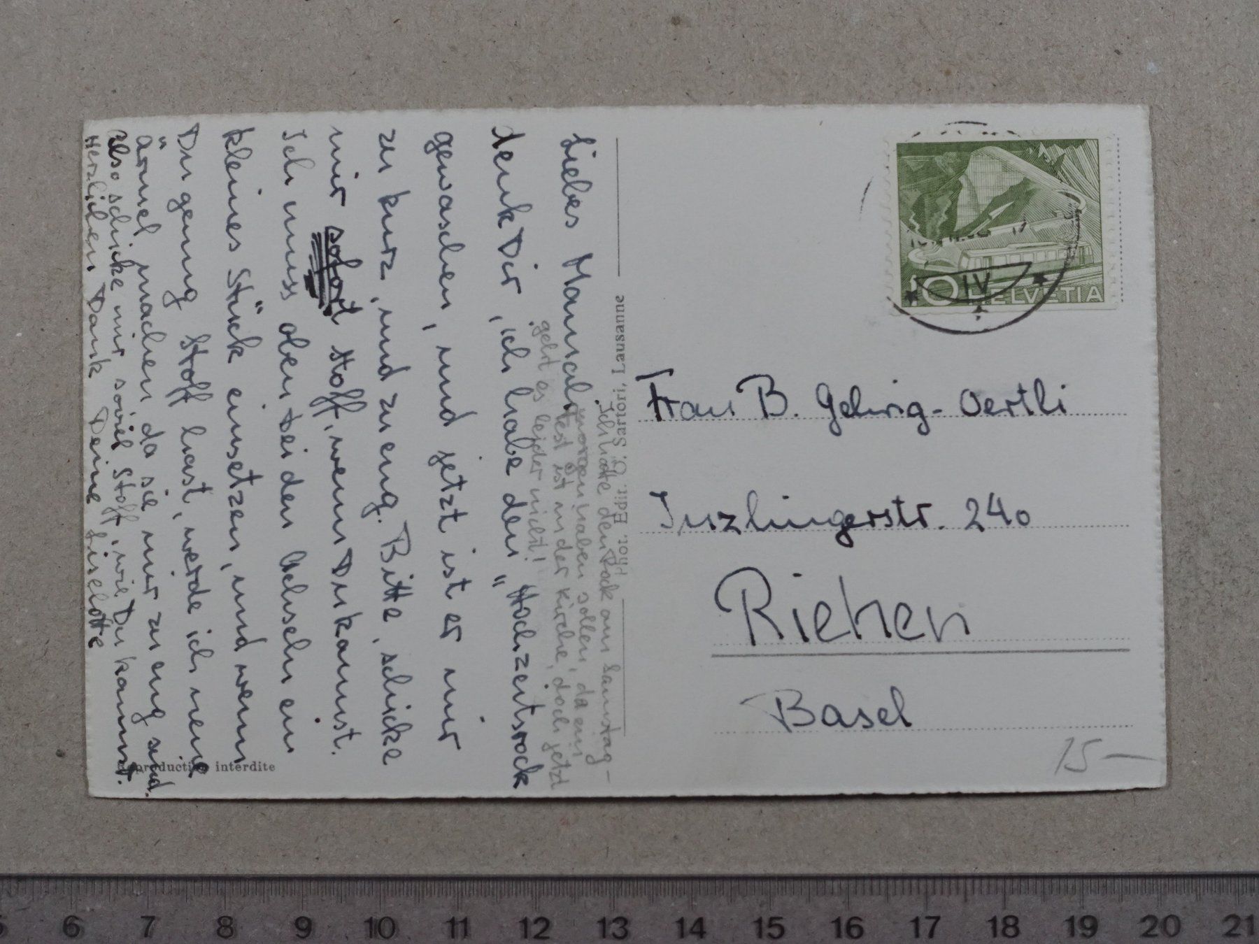 Cartoline postali: Le Locle – Usato da Lenzburg venduto da fh1 1