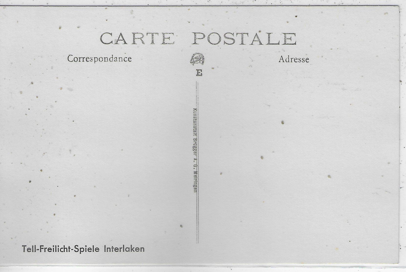 Cartoline postali: Tell-Freilicht-Spiele Interlaken – Usato da Ettingen venduto da Kartenplanet 1