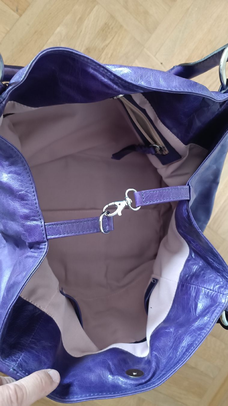 Borse da donna: Schicke Handtasche lila, Leder – Usato da Baden venduto da zuppel 2