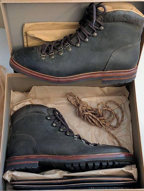 Scarpe da uomo: Meermin Caper Green Waxy Kudu Boots – Nuovo e nell'imballaggio originale da Chur venduto da himmel-blau