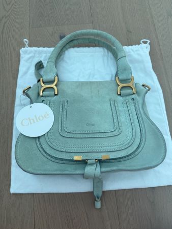 Chloé Marcie Shoulder Bag suede Airy green