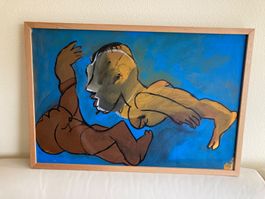 Acryl Gemälde „Stielaugen“ von Fritz Ryf