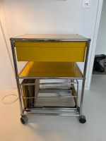 Vintage USM Haller Rollwagen gelb mit Schublade gebraucht