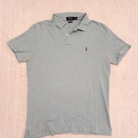 Polo Ralph Lauren bleu clair, taille L - État impeccable!