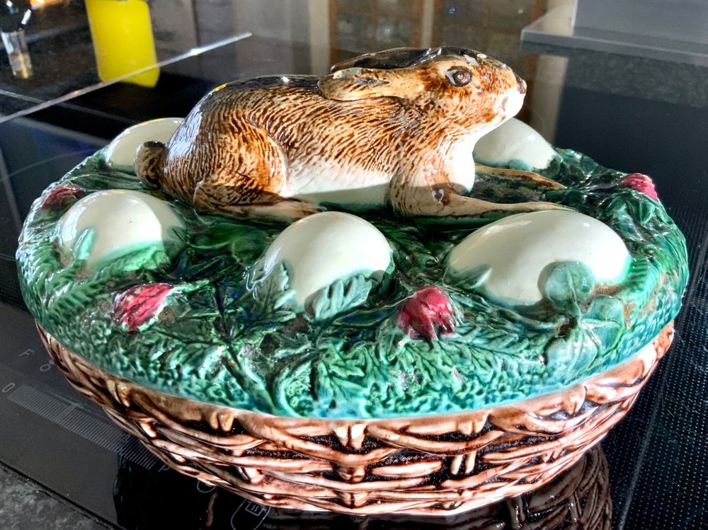 JUGENDSTIL TERRINE GERMANY MAJOLIKA UM 1900, SEHR SELTEN Kaufen auf