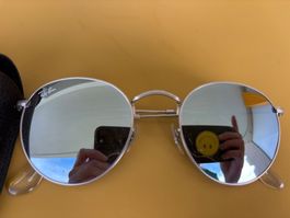 RAY BAN "ROUND METAL" mit verspiegelten Gläsern