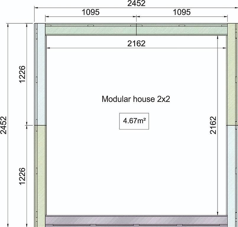 Casette da giardino & serre: Modulhaus 2 x 2 Meter / WPMH22 – Usato da St. Gallen venduto da Spa_at_Home911 4