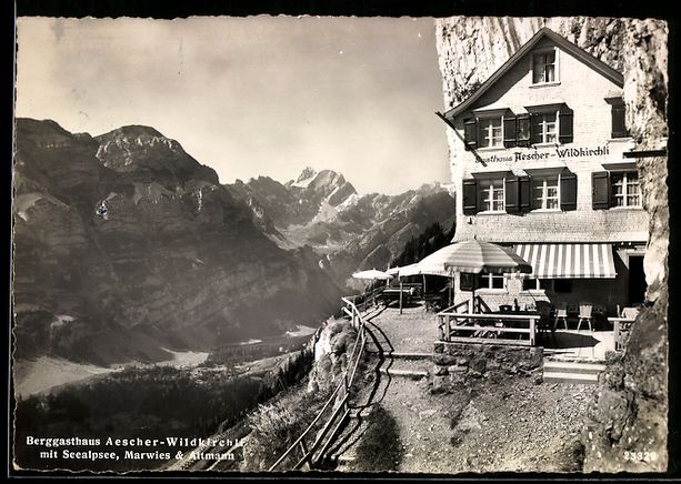 Cartes postales: Aescher-Wildkirchli, Berggasthaus mit Se – D'occasion à Berlin par bartko-reher