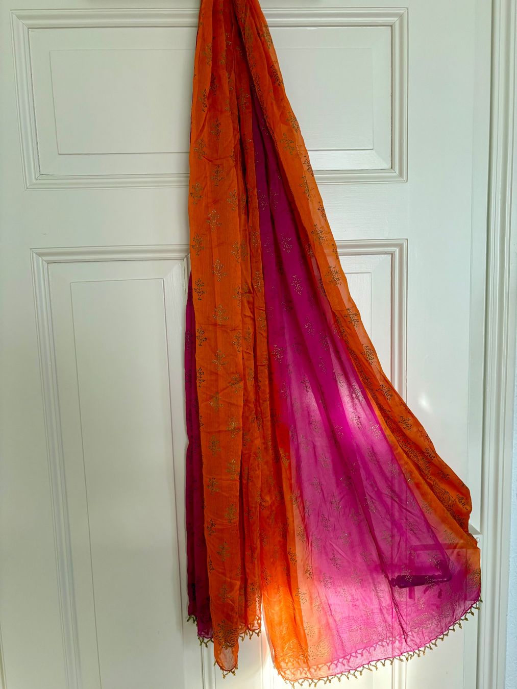 Foulard & Sciarpe: Feiner indischer Schal orange-pink – Nuovo (secondo la descrizione) da Uster venduto da pri_6r68 3