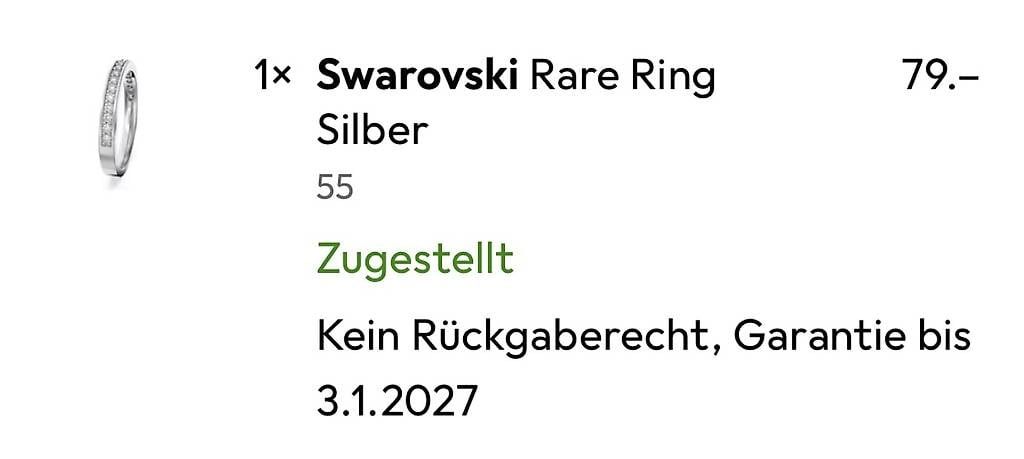 Anelli: Swarovski Rare Ring Silber Gr. 55 – Nuovo e nell'imballaggio originale da St. Gallen venduto da Pendejo6674 3