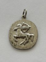 Anhänger Sagittarius 925 Silber Medaillon Vintage gebraucht