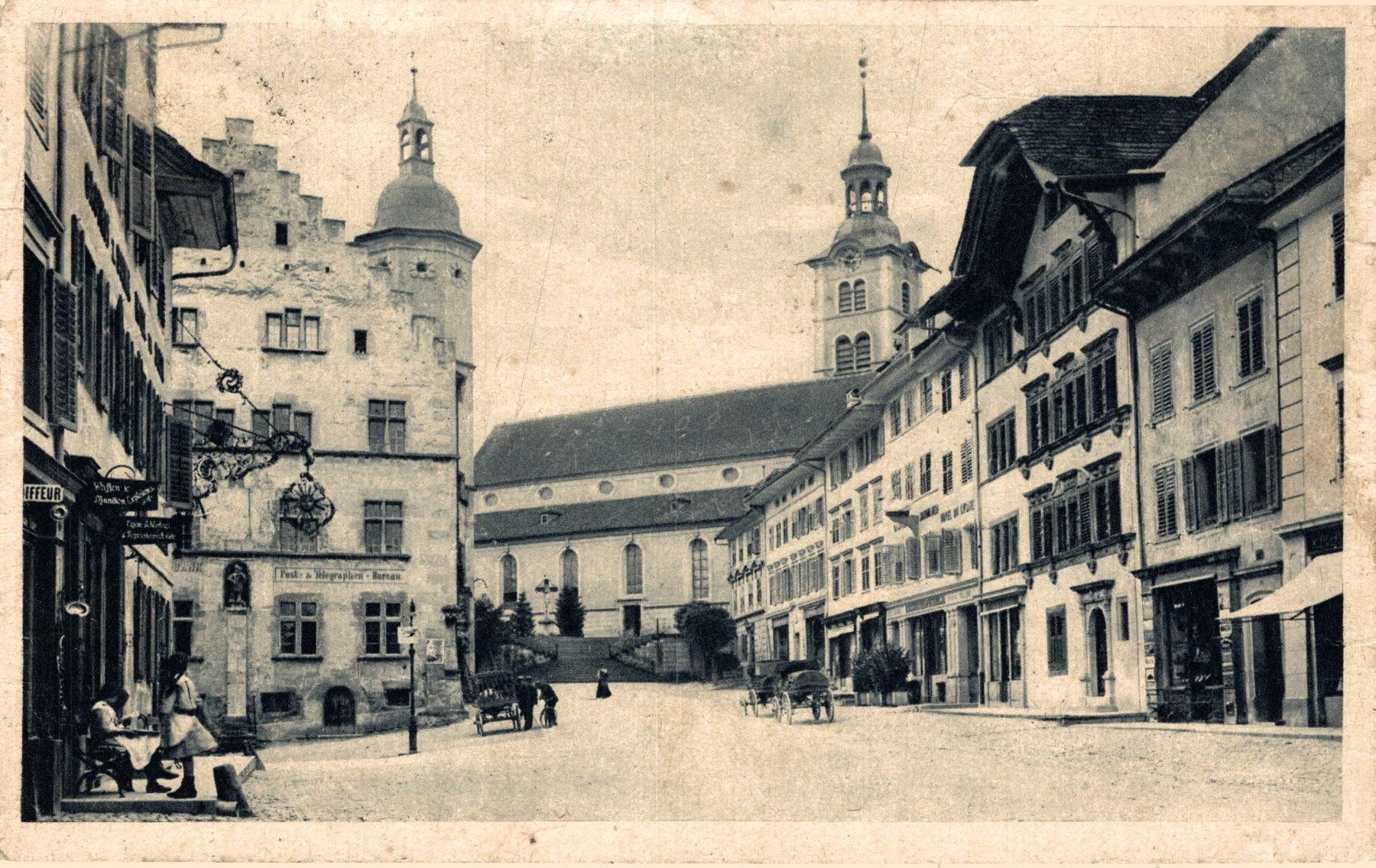 Cartoline postali: Sursee. Rathausplatz – Usato da Bronschhofen venduto da Astore