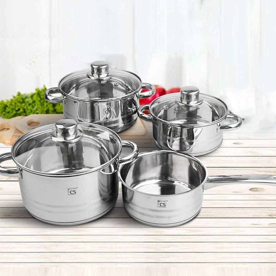 Töpfe: Topfset BELM 7tlg, Edelstahl CS Solingen – Neu und originalverpackt aus Wettingen von kochshop 3