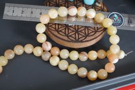 Onyx Gelb  10mm    Kugel     Strang  – Räumung