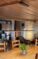 Lampe suspension bois/noir