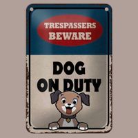 🔥 DOG ON DUTY Hunde Blechschild 💙 12x18cm OVP 🔥