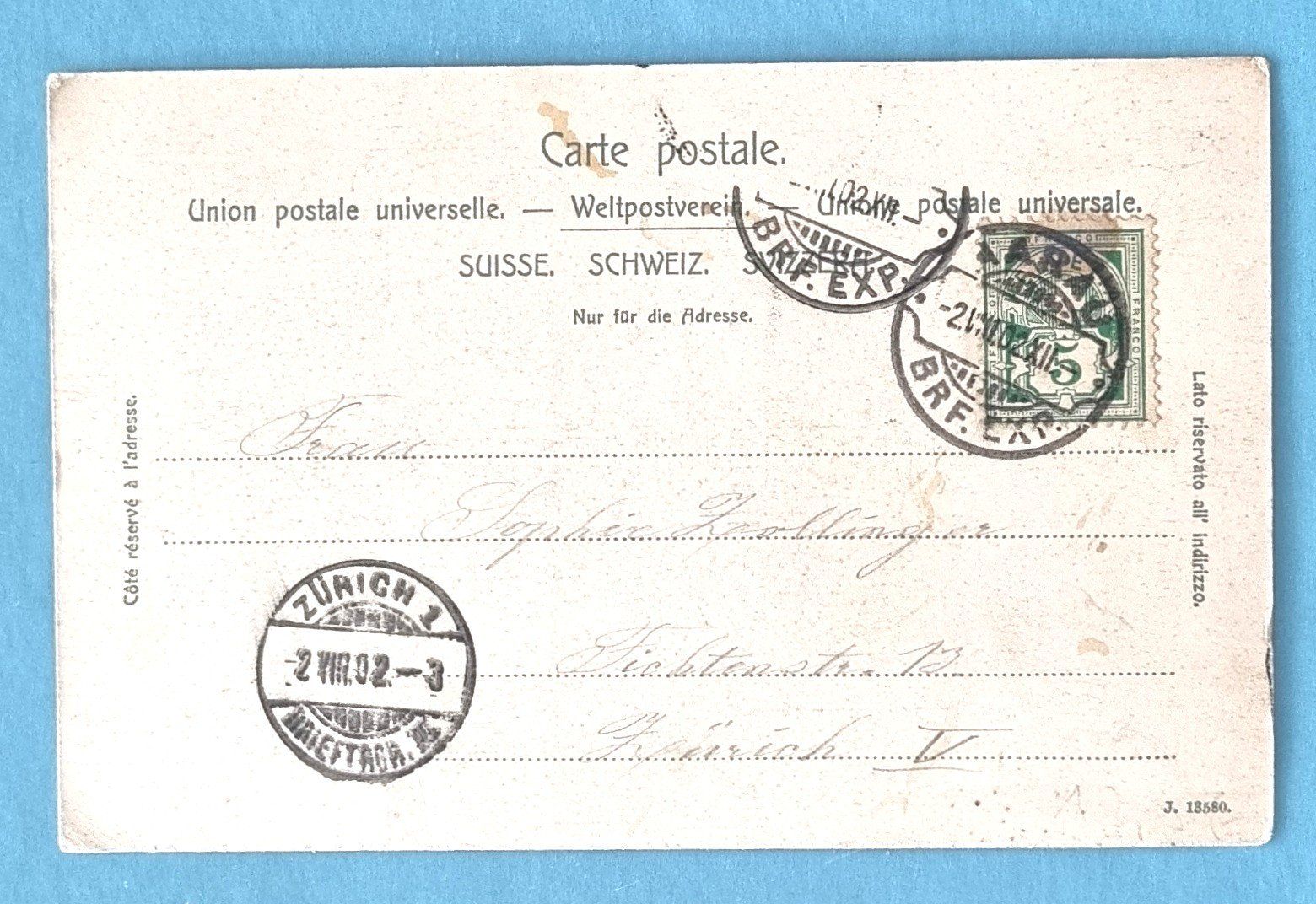 Cartoline postali: Aaarau - Rain - 1902 – Usato da Rothrist venduto da RROENK 1