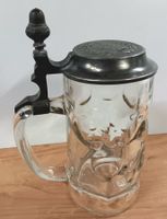 Bierkrug mit Zinndeckel Kronenhalle Winterthur