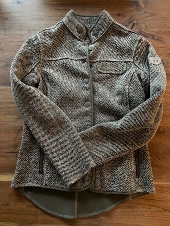 Damen Jackemeliert mit Reissverschluss Grösse M